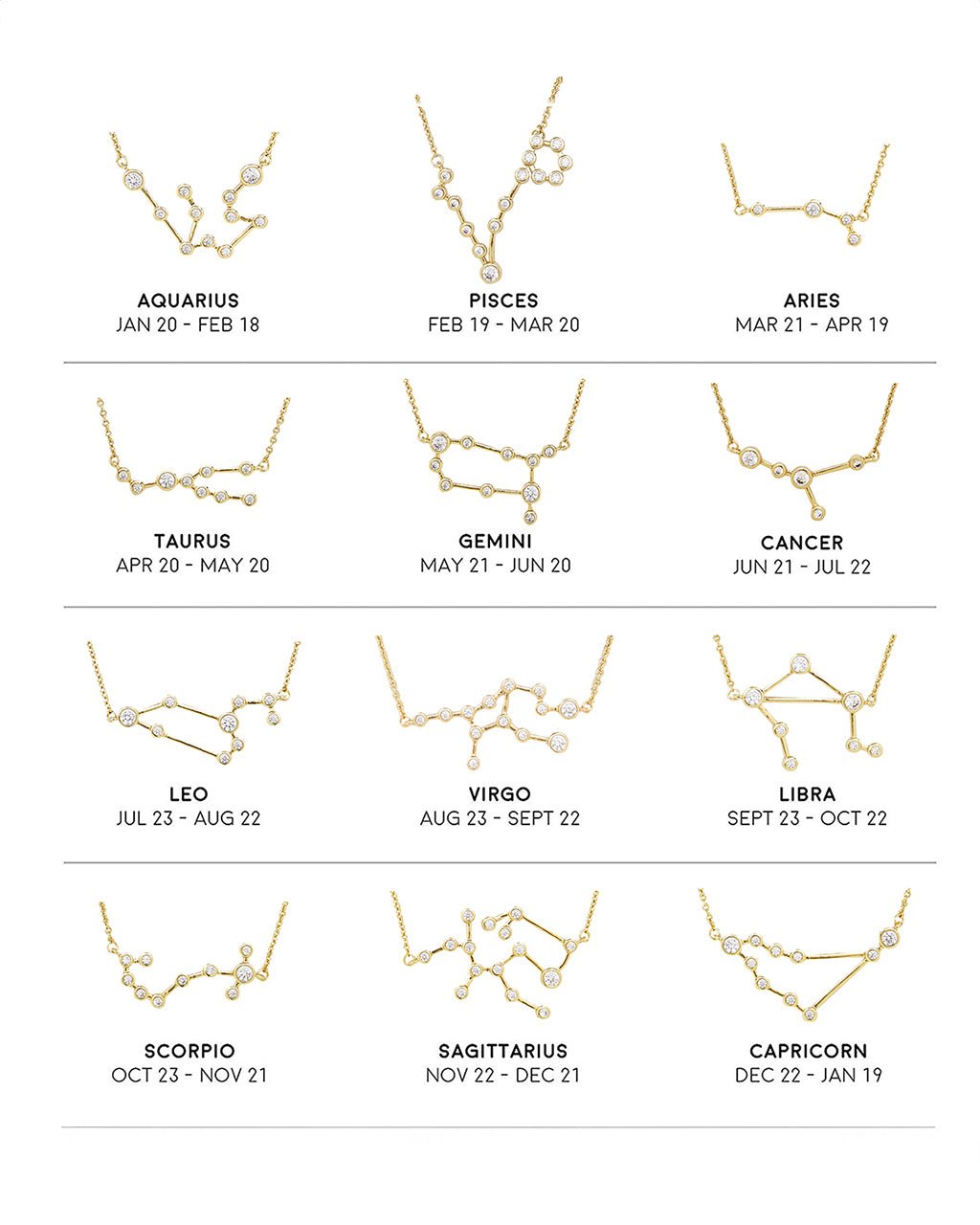 'When Stars Align' Constellation Gold Necklace