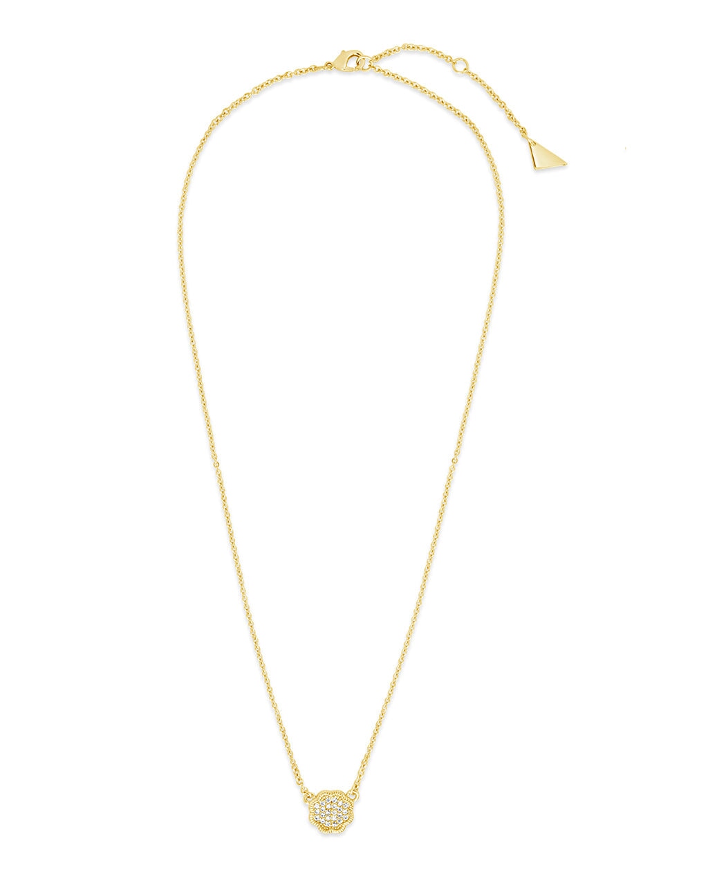 Rose Petal Pendant Gold Necklace