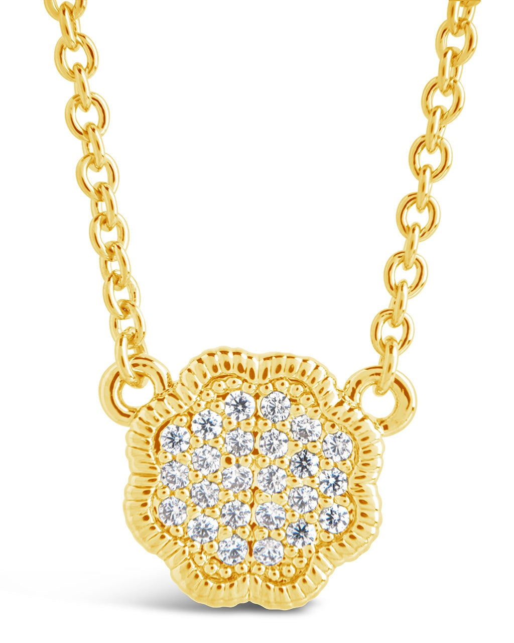 Rose Petal Pendant Gold Necklace
