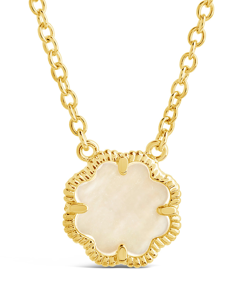 Rose Petal Pendant Gold Necklace