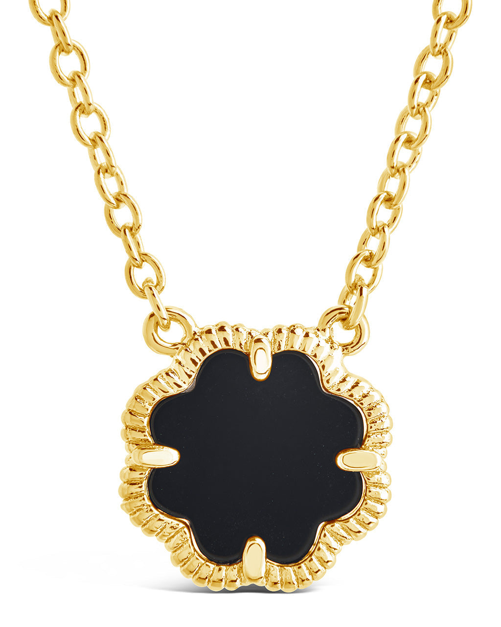Rose Petal Pendant Gold Necklace