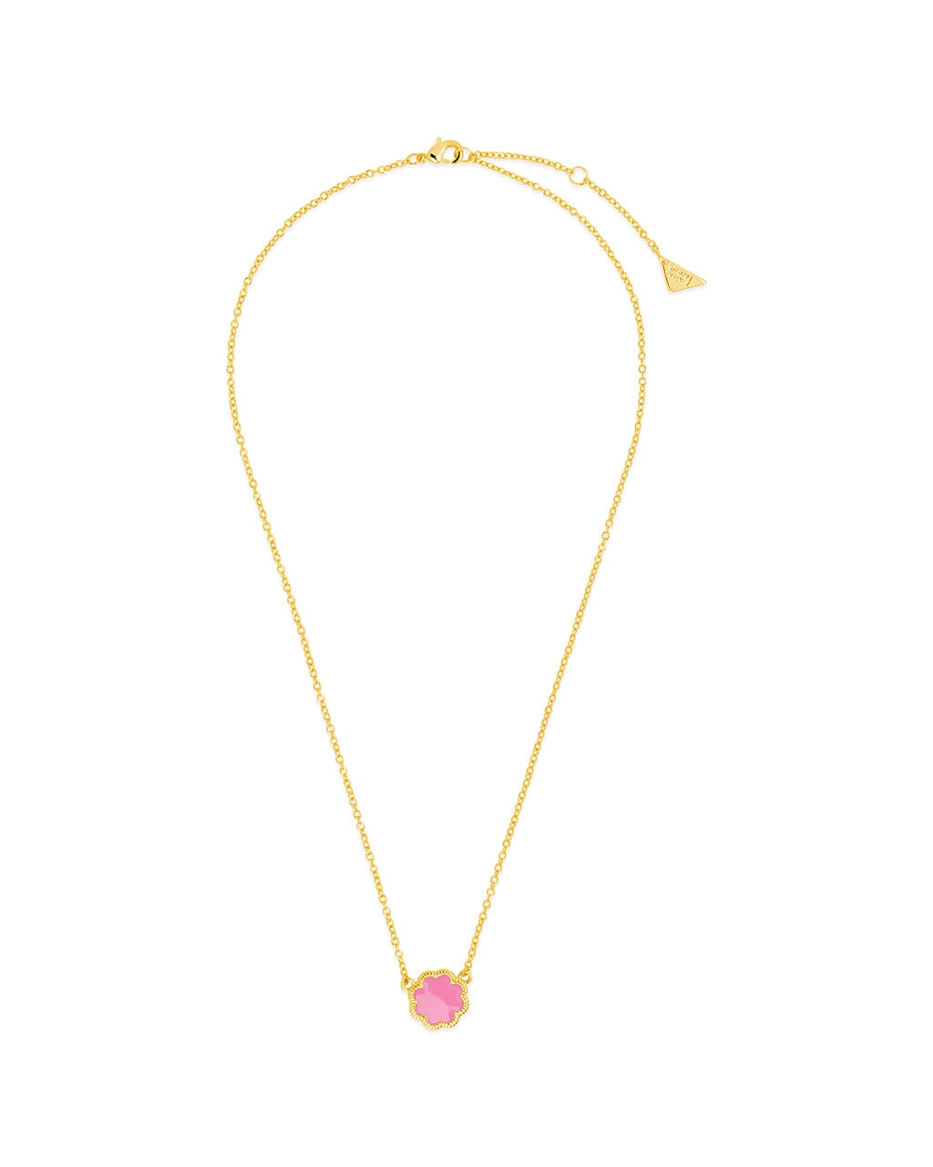 Rose Petal Pendant Gold Necklace