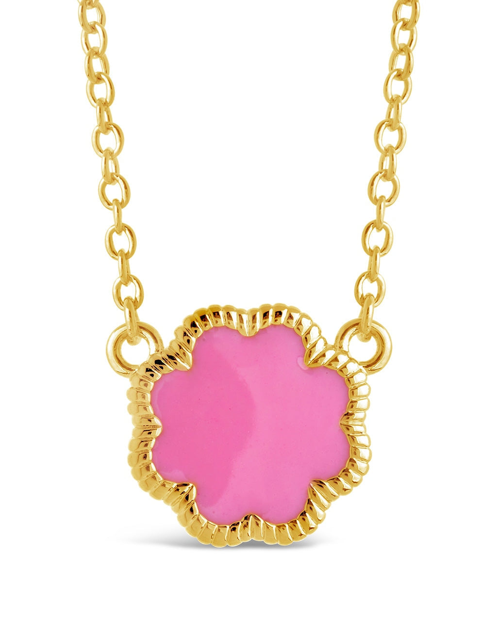 Rose Petal Pendant Gold Necklace