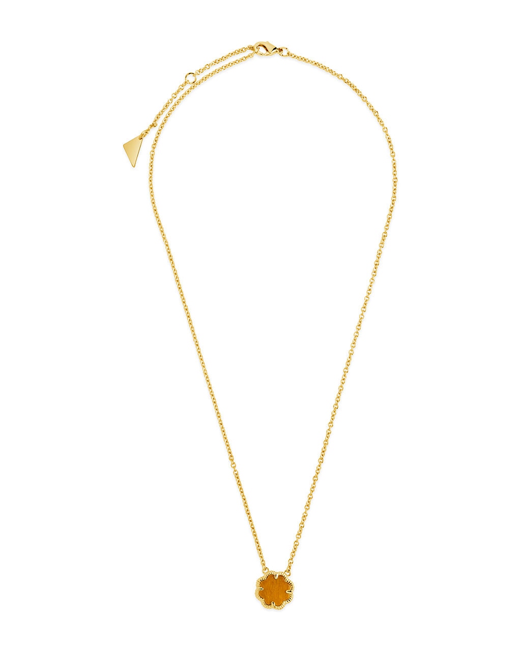 Rose Petal Pendant Gold Necklace