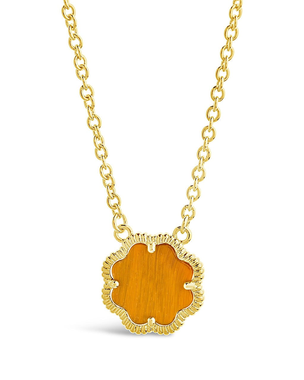 Rose Petal Pendant Gold Necklace