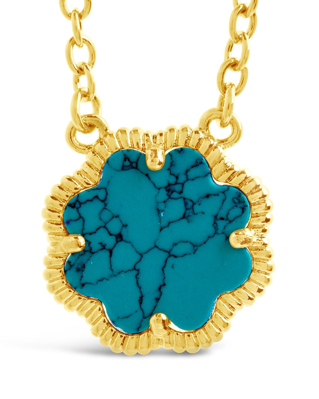 Rose Petal Pendant Gold Necklace