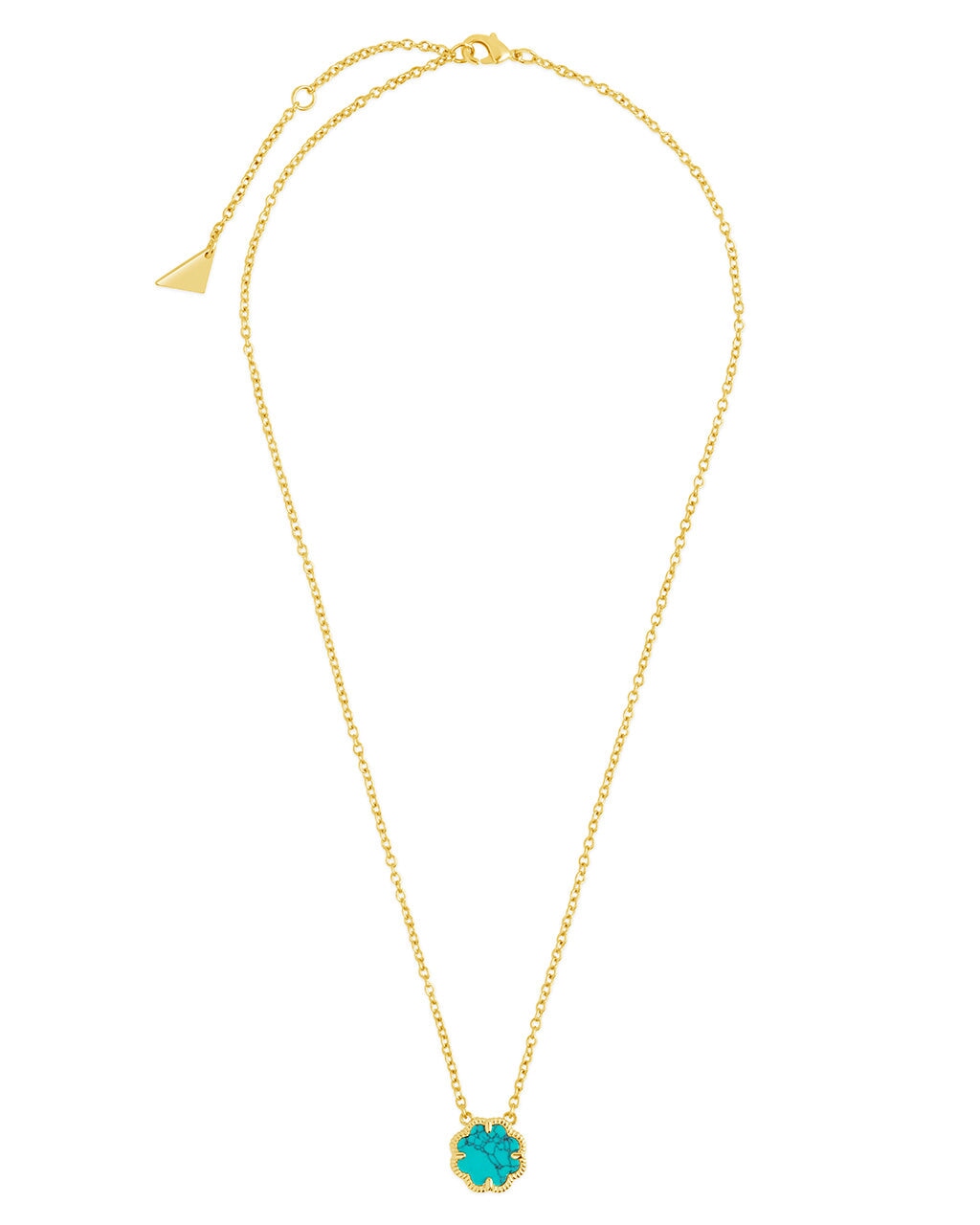 Rose Petal Pendant Gold Necklace