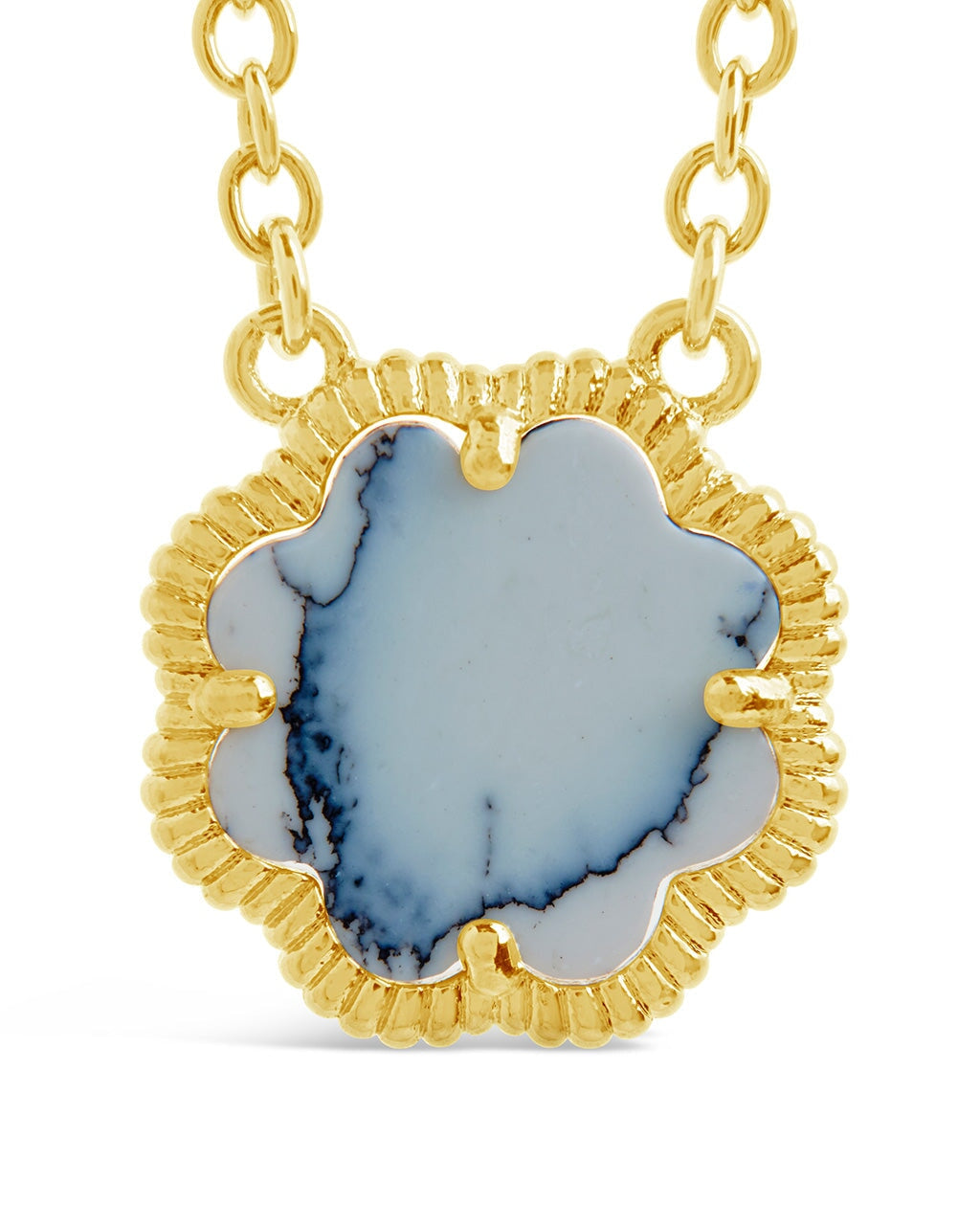 Rose Petal Pendant Gold Necklace