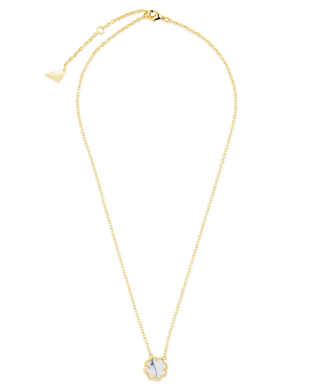 Rose Petal Pendant Gold Necklace