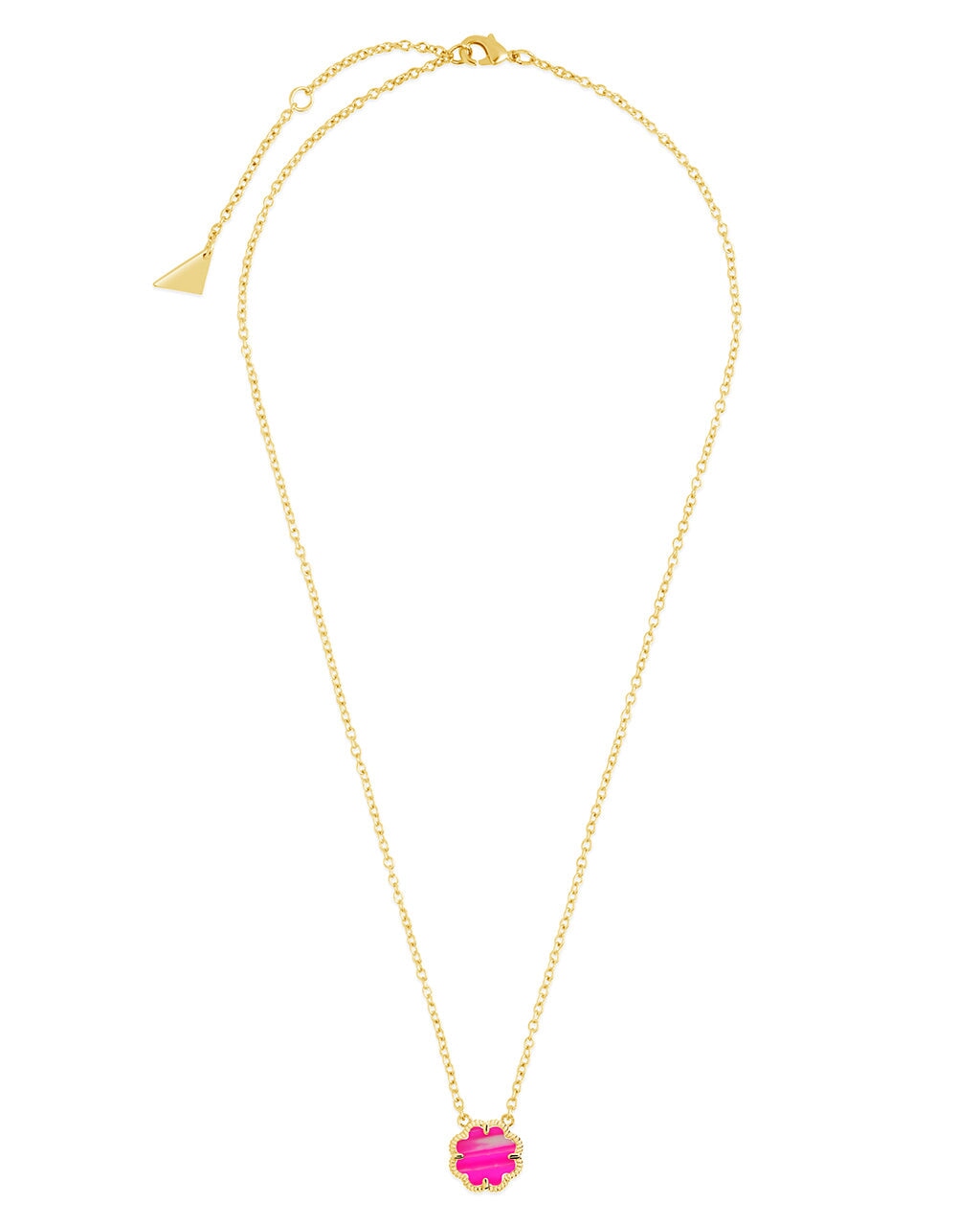 Rose Petal Pendant Gold Necklace
