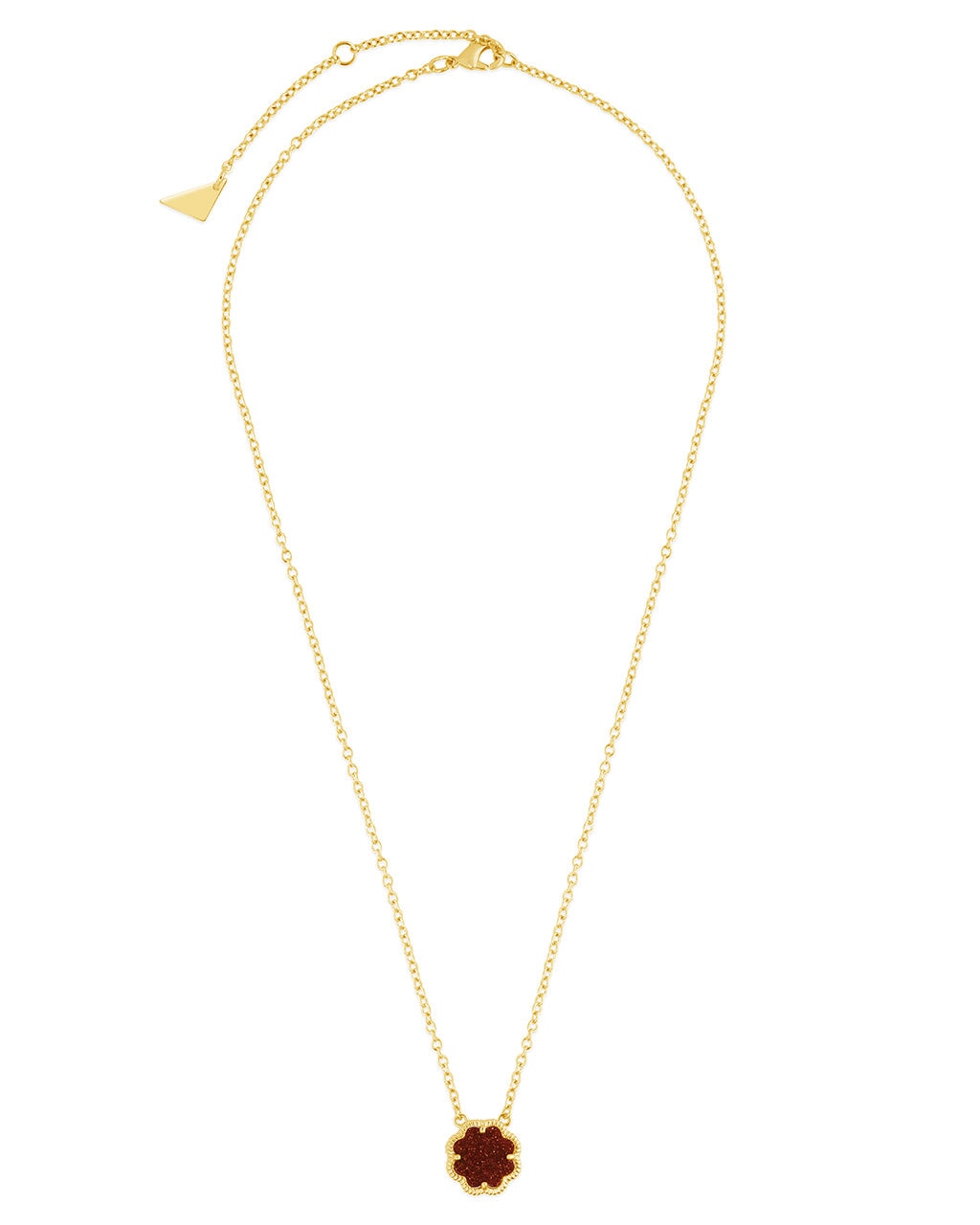 Rose Petal Pendant Gold Necklace
