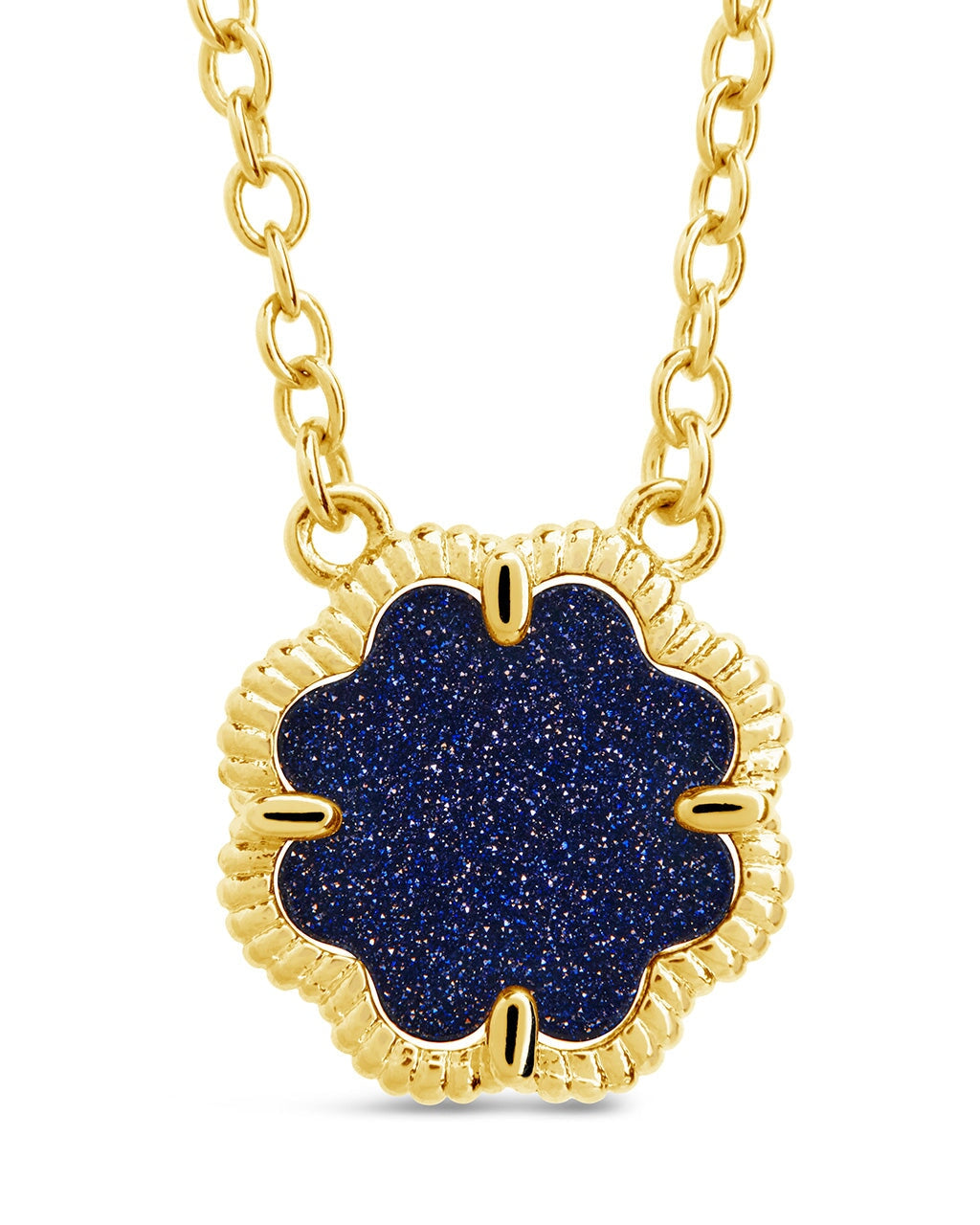 Rose Petal Pendant Gold Necklace