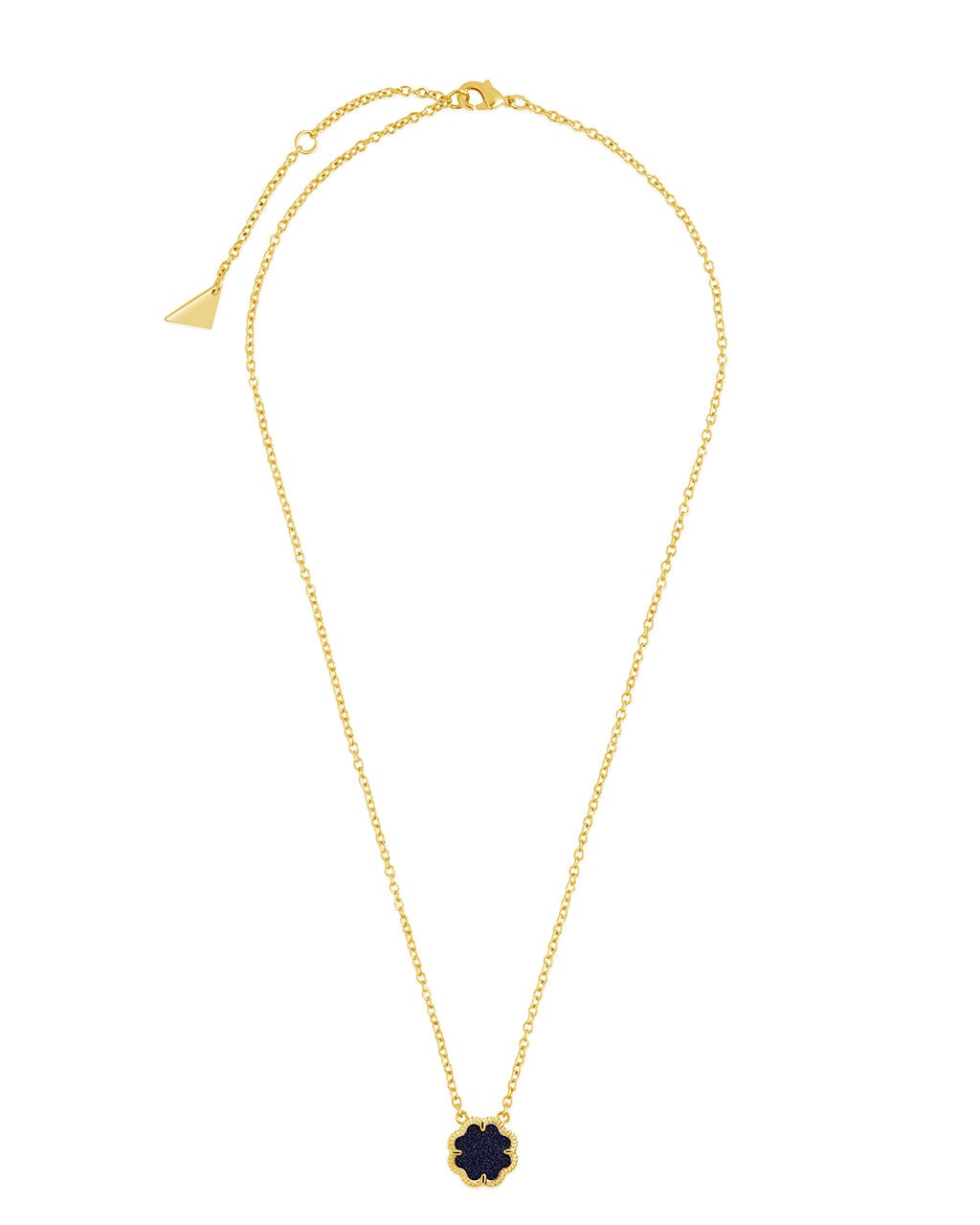Rose Petal Pendant Gold Necklace