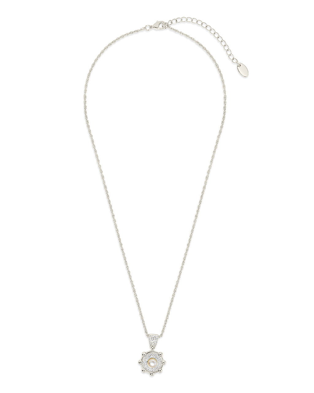 Etta CZ & Pearl Pendant Gold Necklace
