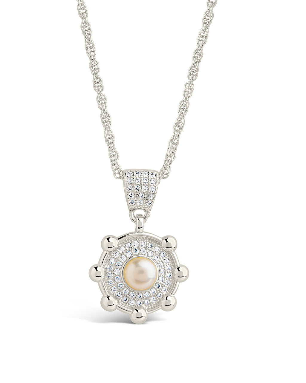 Etta CZ & Pearl Pendant Gold Necklace