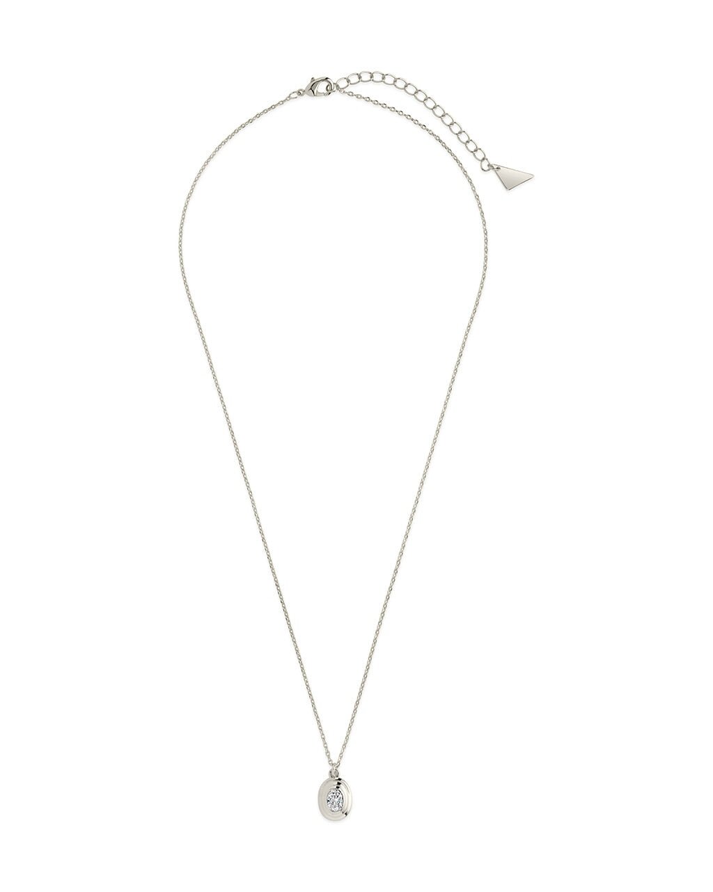 Betsy Oval CZ Pendant Gold Necklace