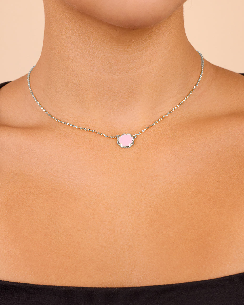 Rose Petal Pendant Gold Necklace