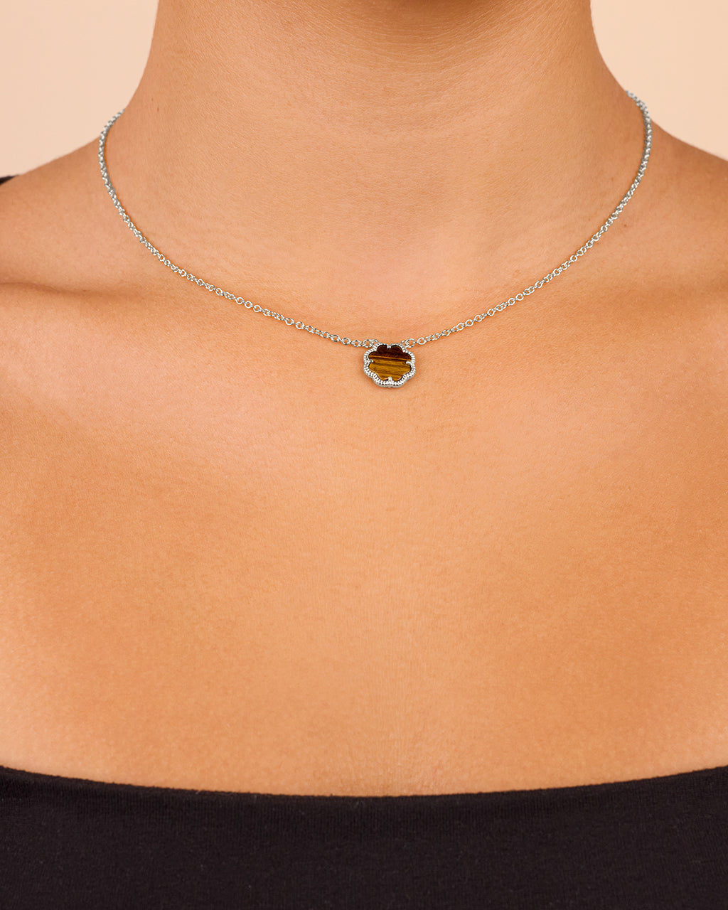 Rose Petal Pendant Gold Necklace