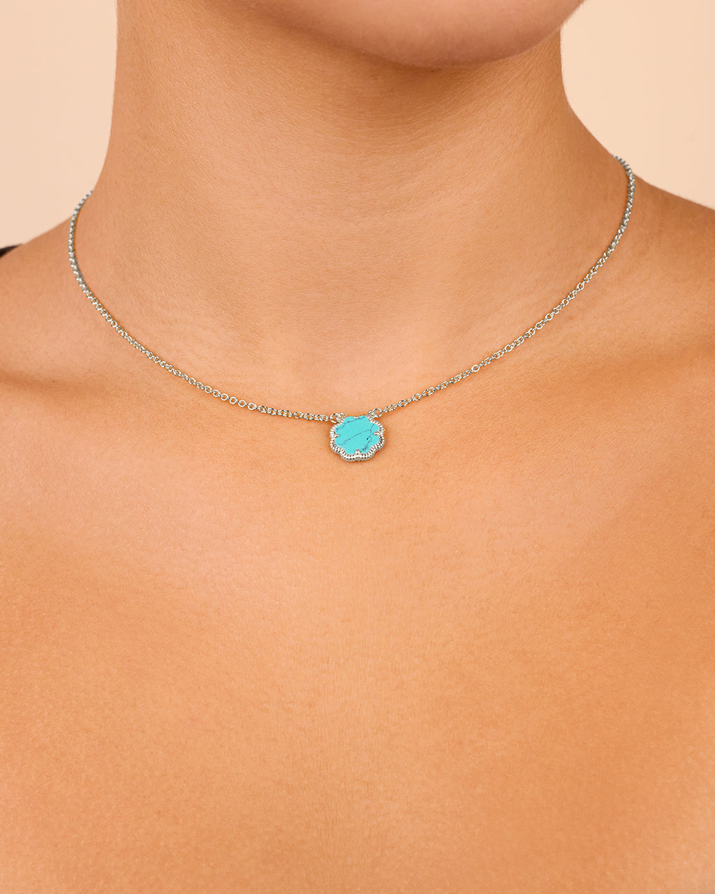 Rose Petal Pendant Gold Necklace