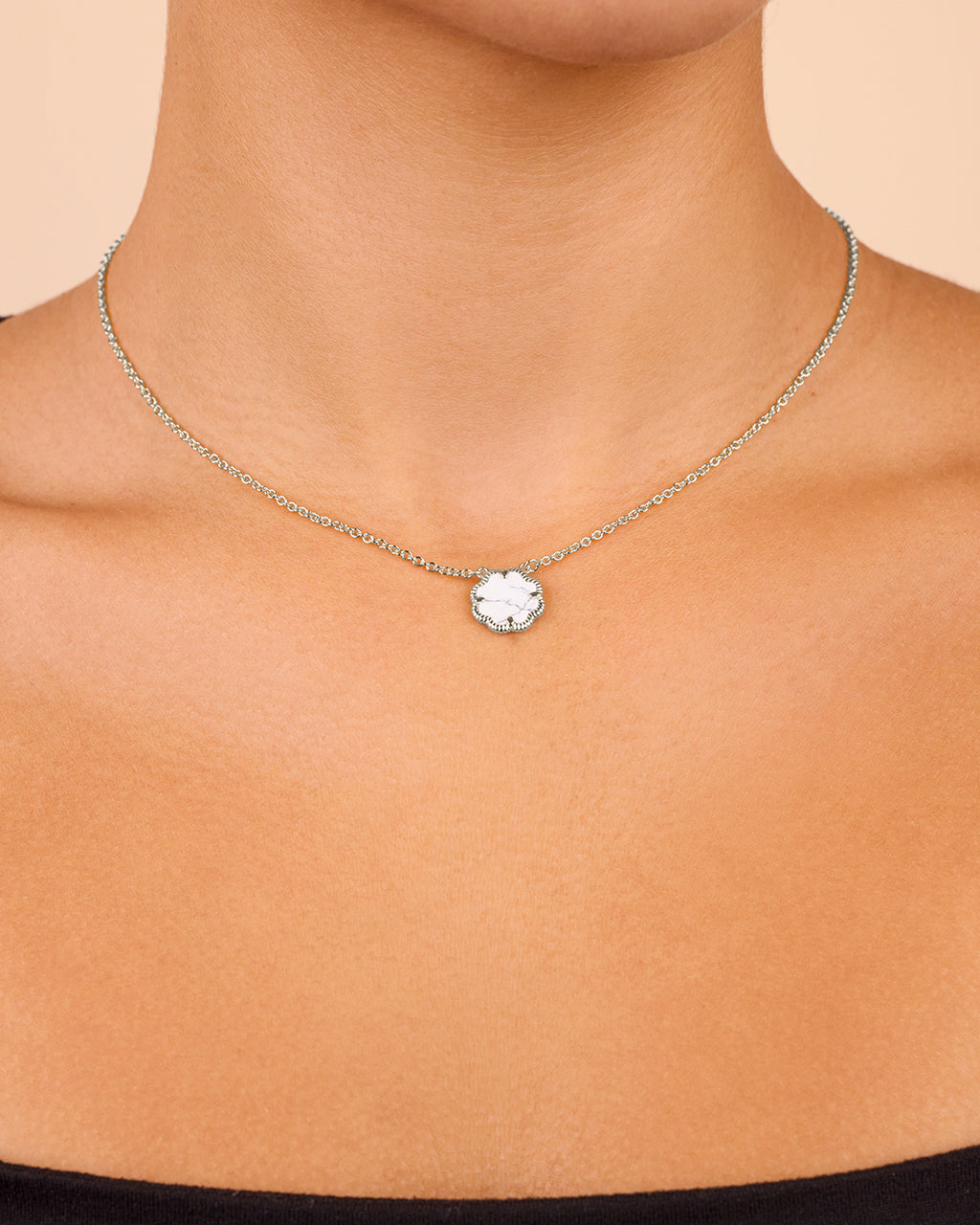 Rose Petal Pendant Gold Necklace