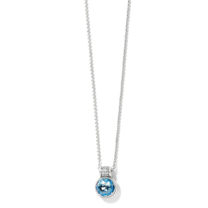 Meridian Aurora Crystal Petite Silver Necklace